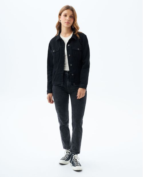 Chaqueta black denim para mujer