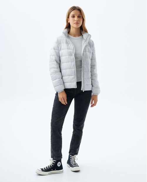Chaqueta de cuello alto para mujer