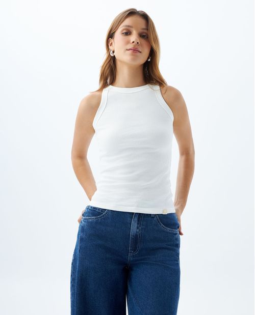 Camiseta manga sisa para mujer