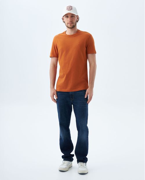 Camiseta clásica con bordado para hombre