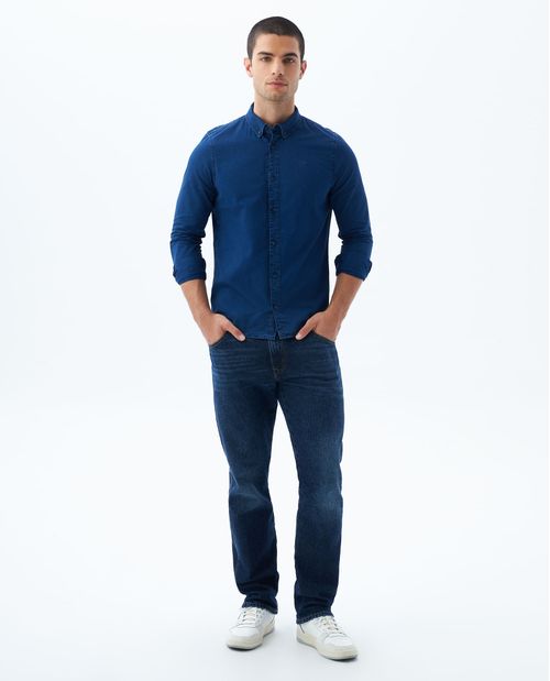 Camisa con cuello clásico para hombre
