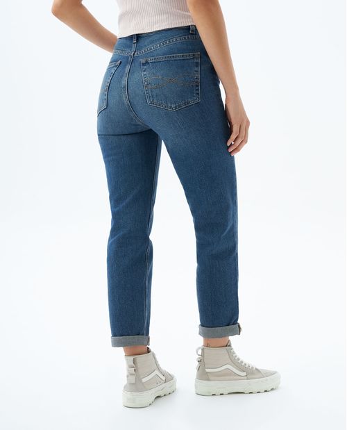 Jean Momfit con desgaste para mujer
