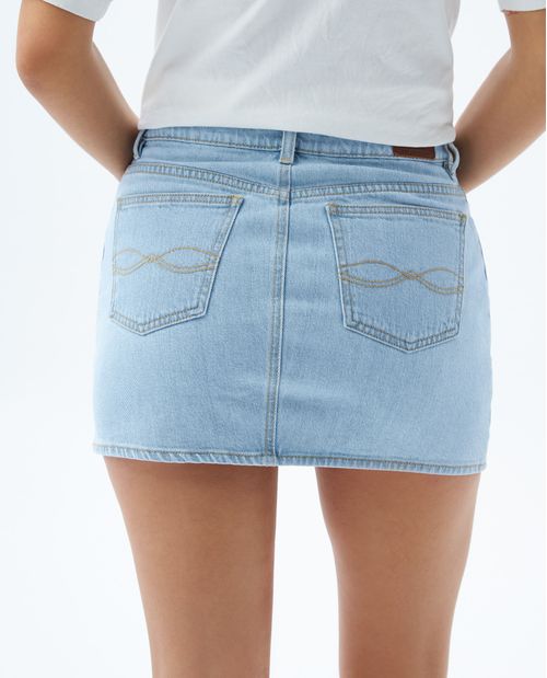 Falda clara cinco bolsillos para mujer