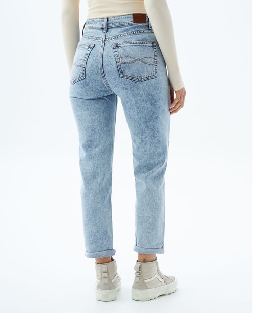 Jean Momfit claro para mujer