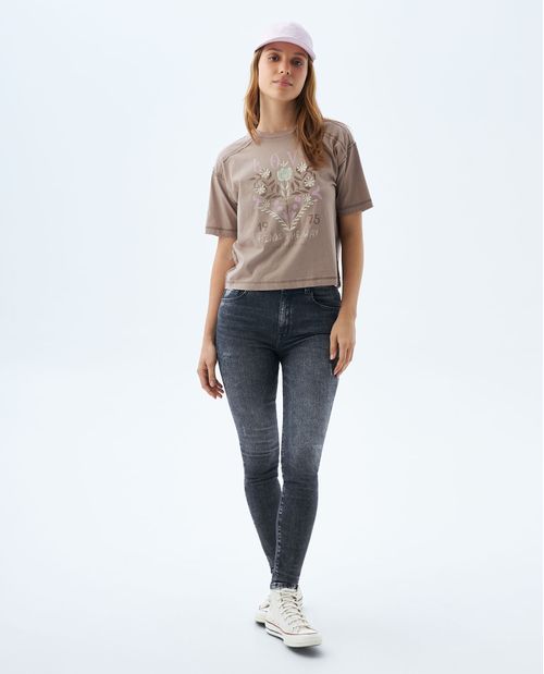 Jean Jegging black denim para mujer