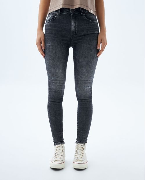 Jean Jegging black denim para mujer