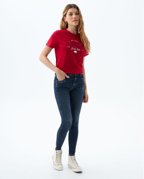 Jean Jegging con tallones para mujer