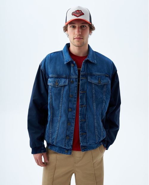 Chaqueta bomber patchwork para hombre
