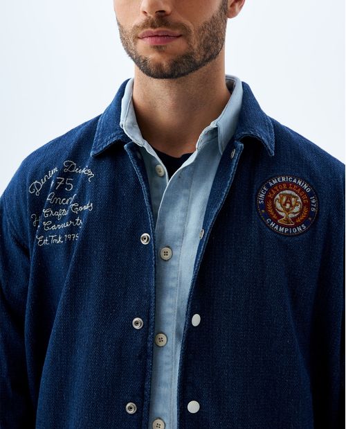 Chaqueta bomber bordada para hombre