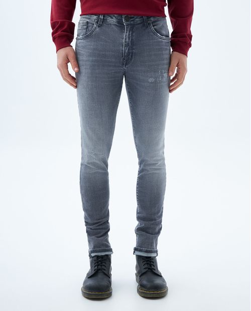 Jean slim gris para hombre