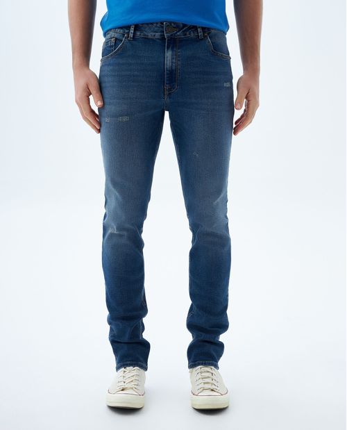 Jean slim tono medio para hombre