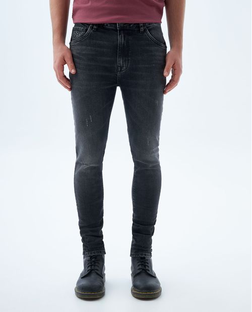 Jean Skinny negro para hombre