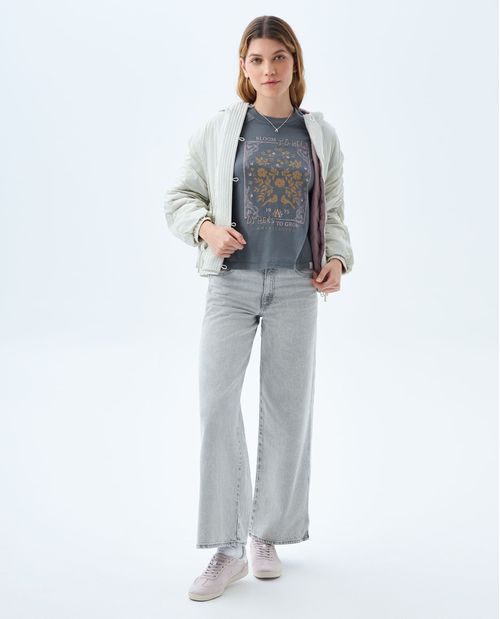 Camiseta classic estampada para mujer