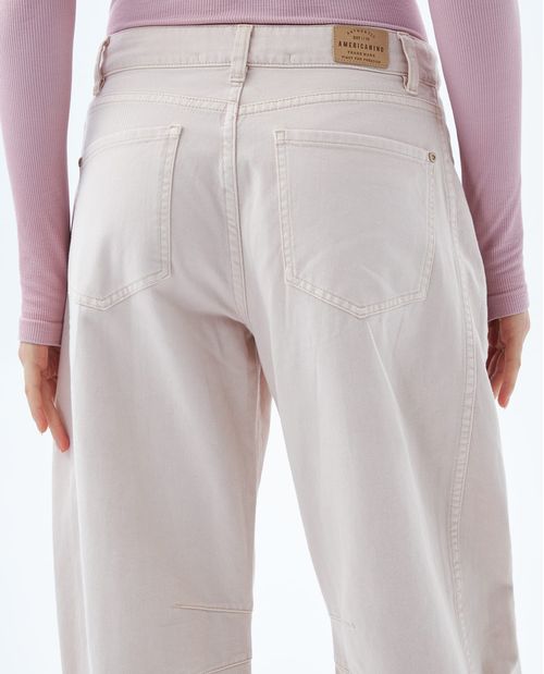 Pantalón baggy con cortes laterales para mujer