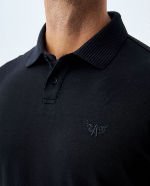 Camiseta polo manga larga para hombre