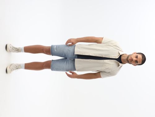 Camisa con bolsillo de parche para hombre