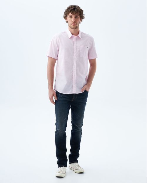 Camisa con diseño a rayas para hombre