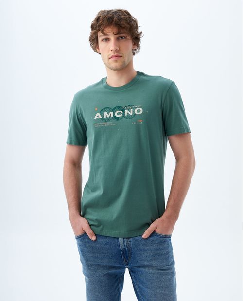 Camiseta con diseño en frente para hombre