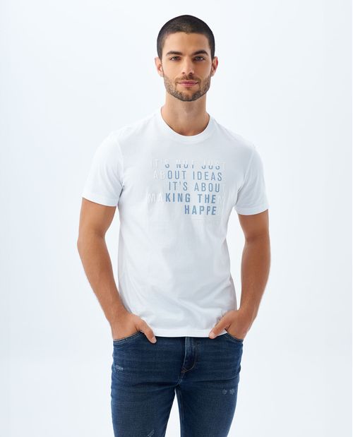 Camiseta con diseño en frente para hombre