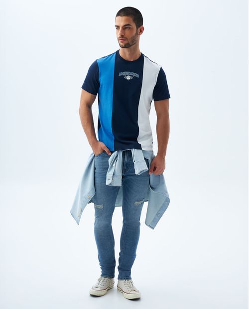 Camiseta con estampado frontal para hombre