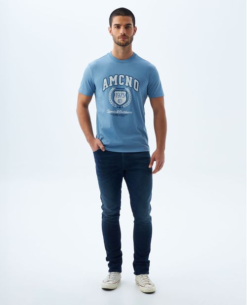 Camiseta slim manga corta para hombre