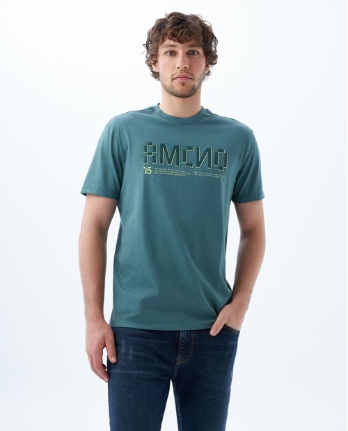 Camiseta slim manga corta para hombre