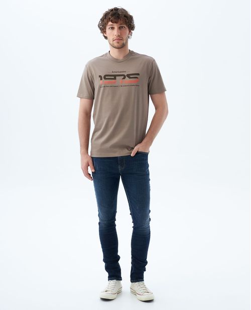 Camiseta slim manga corta para hombre