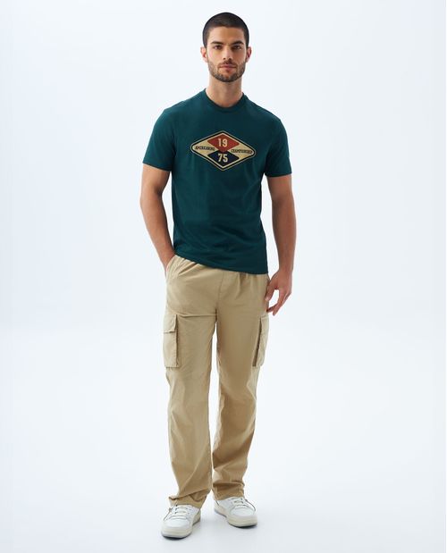 Camiseta slim manga corta para hombre