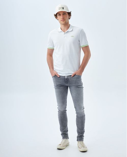 Polo con estampado localizado para hombre