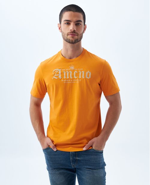 Camiseta cuello redondo en rib para hombre