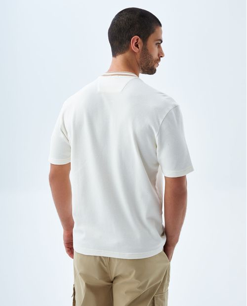 Camiseta manga corta con aplique para hombre