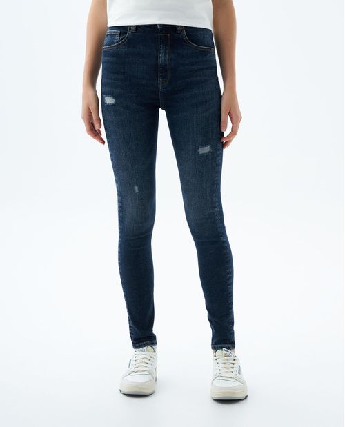 Jean Jegging con rotos localizados para mujer