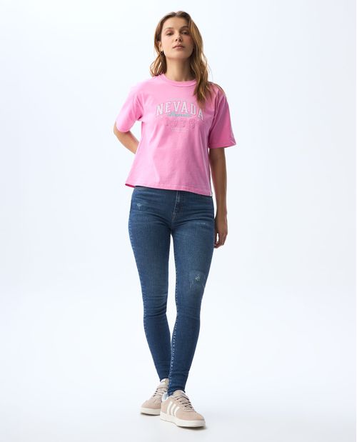 Jean Jegging con rotos recosidos para mujer