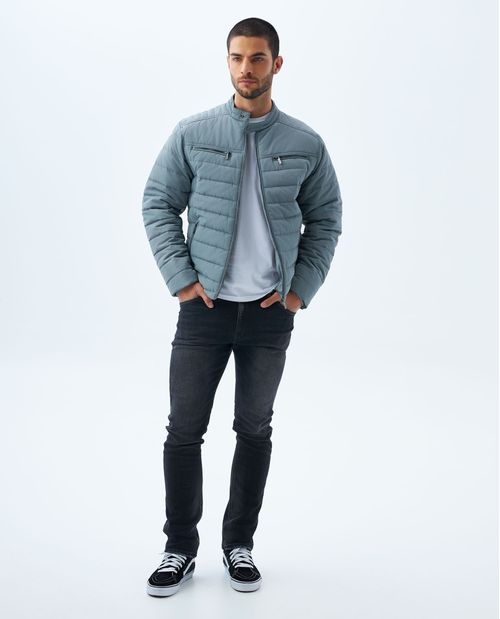 Chaqueta tipo biker para hombre