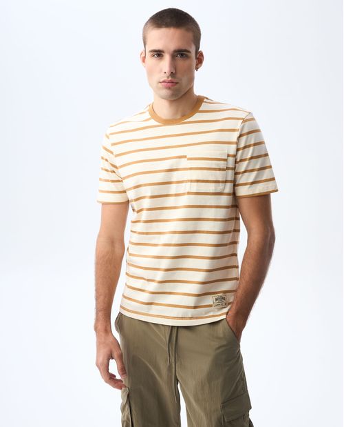 Camiseta con bolsillo de parche para hombre