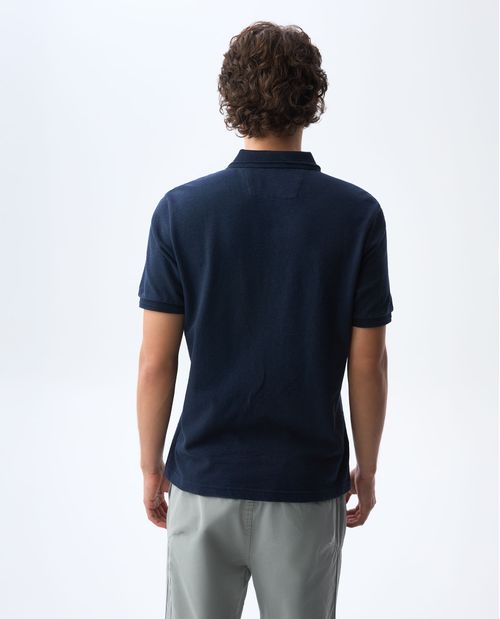 Polo de tela con textura para hombre