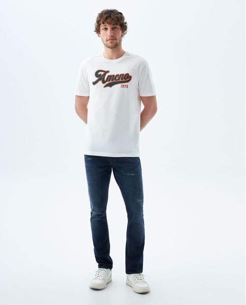 Jean Slim tiro bajo para hombre