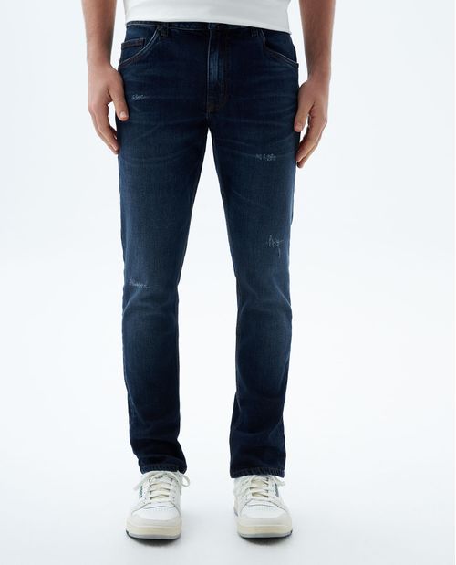 Jean Slim tiro bajo para hombre