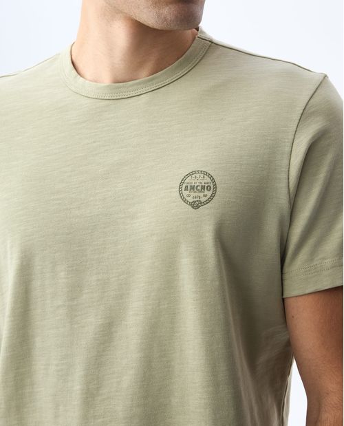 Camiseta en tela flamé para hombre