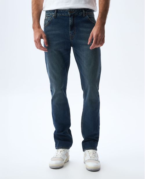 Jean Slim and Straight tono medio para hombre
