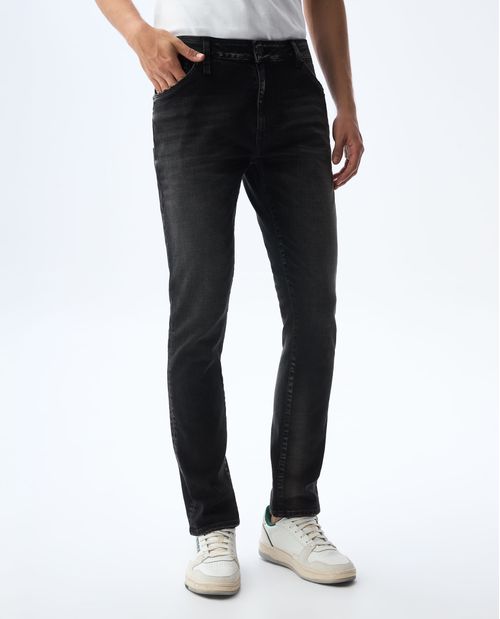 Jean Tapered tono negro para hombre