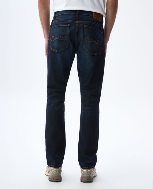 Jean Slim and Straight clásico tono oscuro para hombre