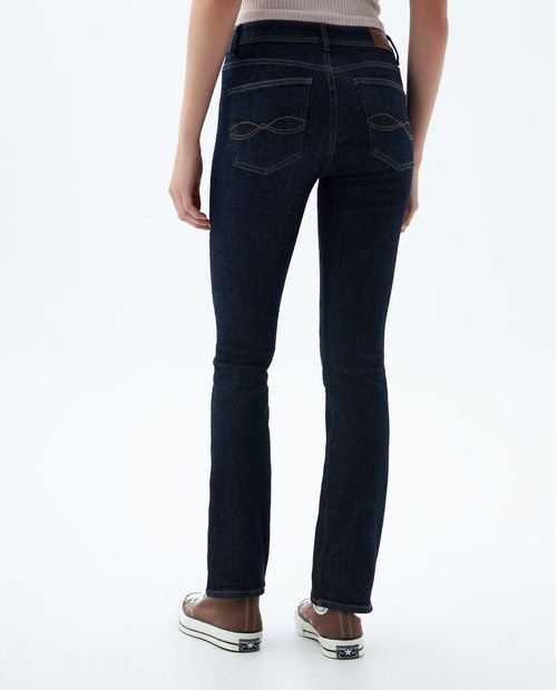 Jean Jegging bota recta para mujer