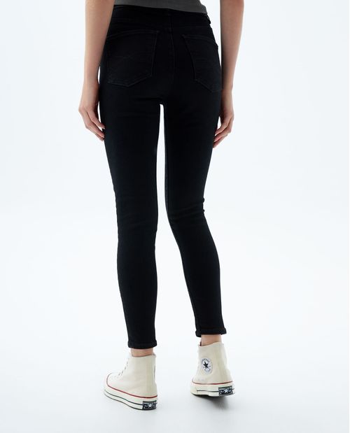 Jean Jegging en black denim para mujer