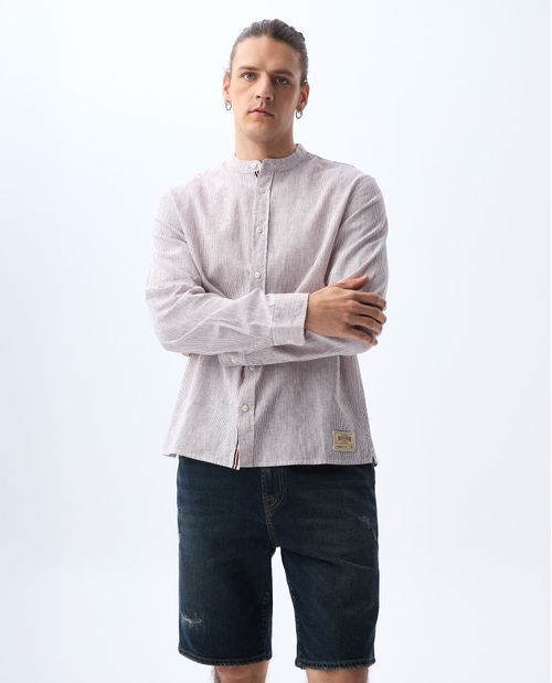 Camisa cuello neru para hombre