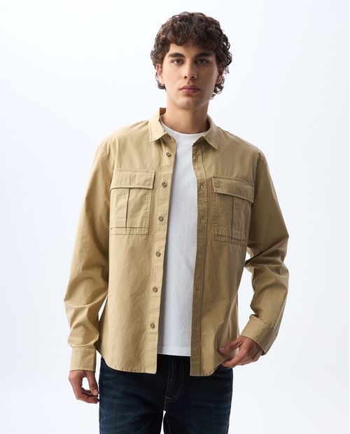 Camisa Slim manga larga para hombre