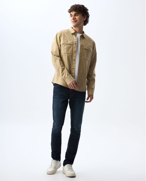 Camisa Slim manga larga para hombre