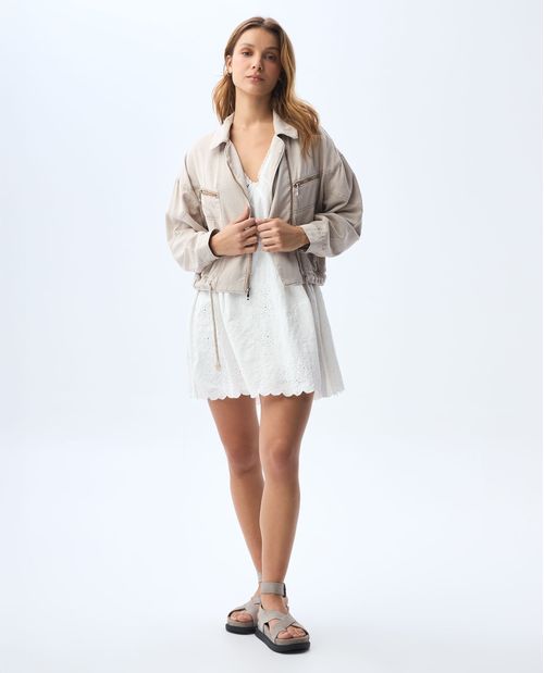Chaqueta Biker de tacto suave para mujer