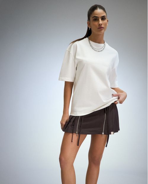 Camiseta oversize estampada para mujer