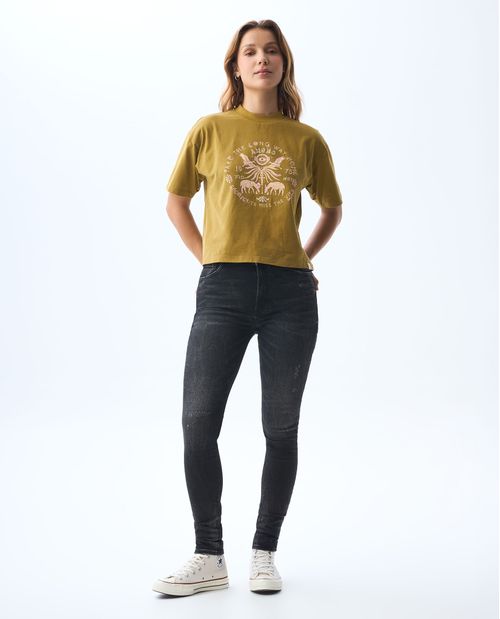 Jean Jegging tono negro para mujer